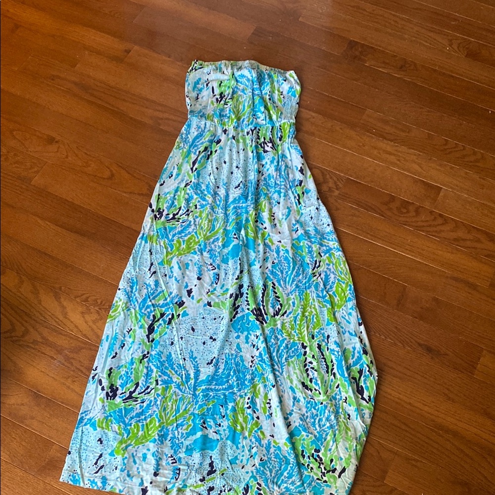 Vibrant Strapless Maxi Dress
